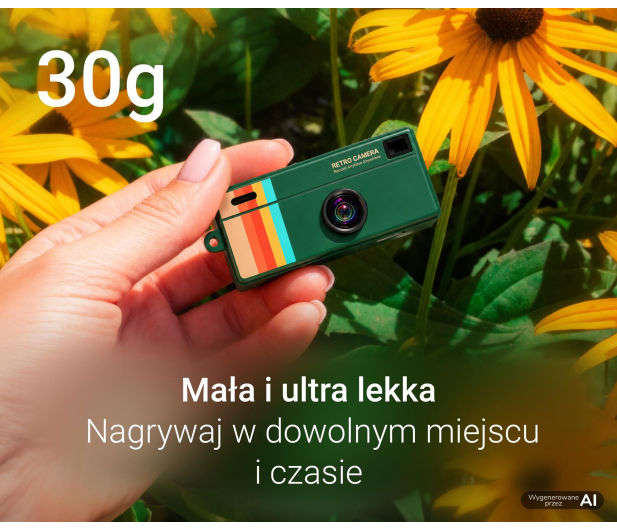 Silver Monkey Kompaktowa Kamera Cyfrowa RetroCAM zielona - 1571155 - zdjęcie 6